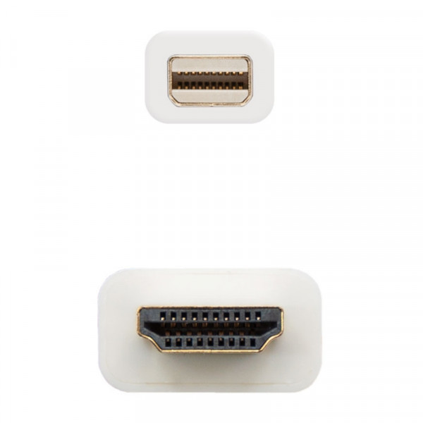 Mini dp al cavo convertitore HDMI bianco 2m - Immagine 3