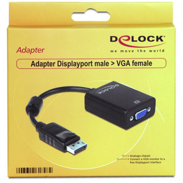 DELOCK Adaptador Displayport Macho a VGA Hembra - Imagen 2