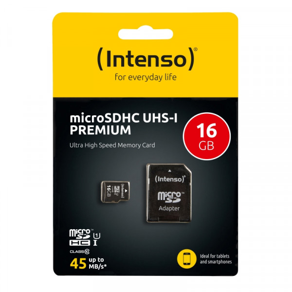 Intenso 3423470 Micro SD UHS-I Premium 16GB c/adap - Imagen 3