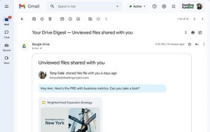 Google Drive now summarizes changes recorded in shared documents after seven days of inactivity